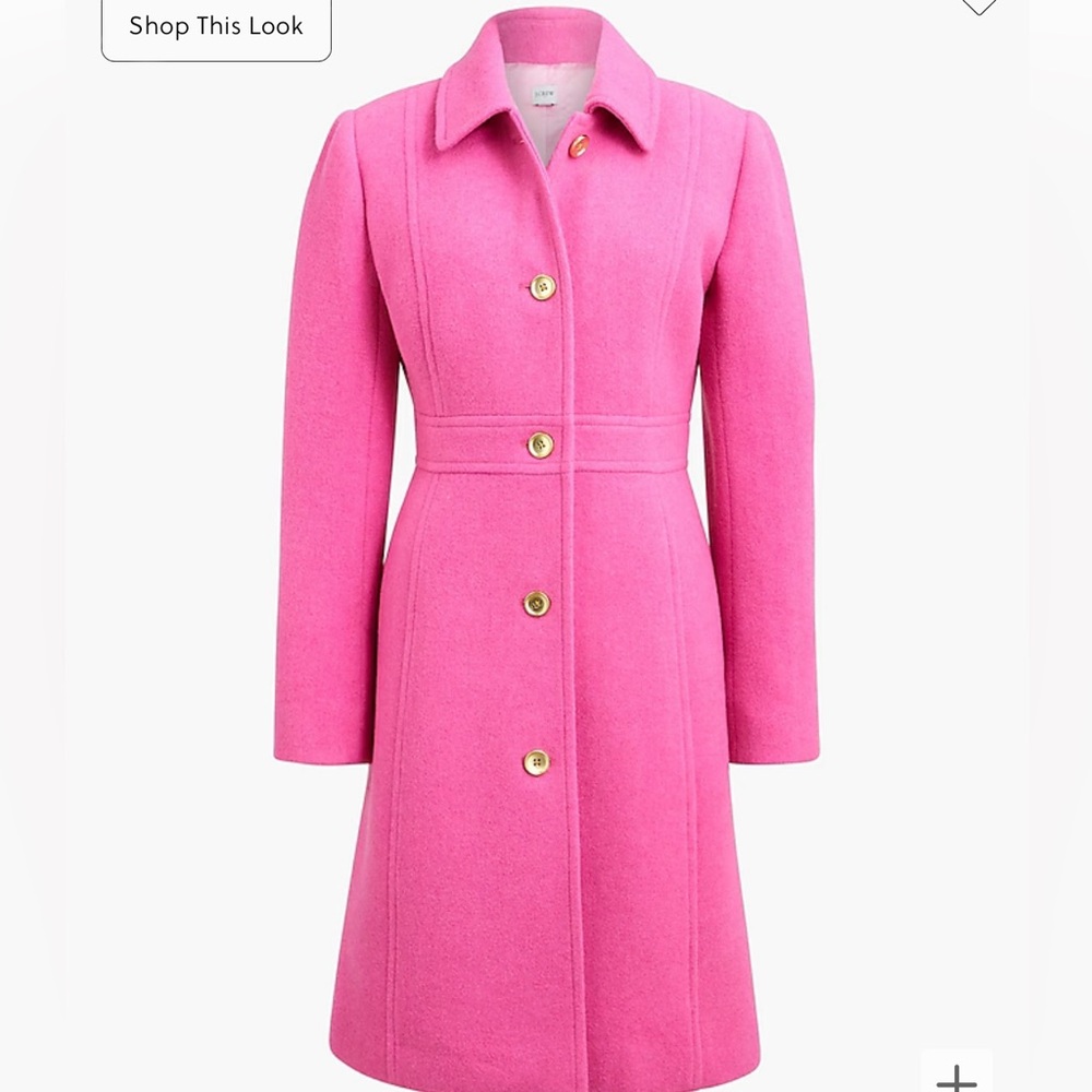 COPY - New NWT JCrew factory lady day coat wool pink